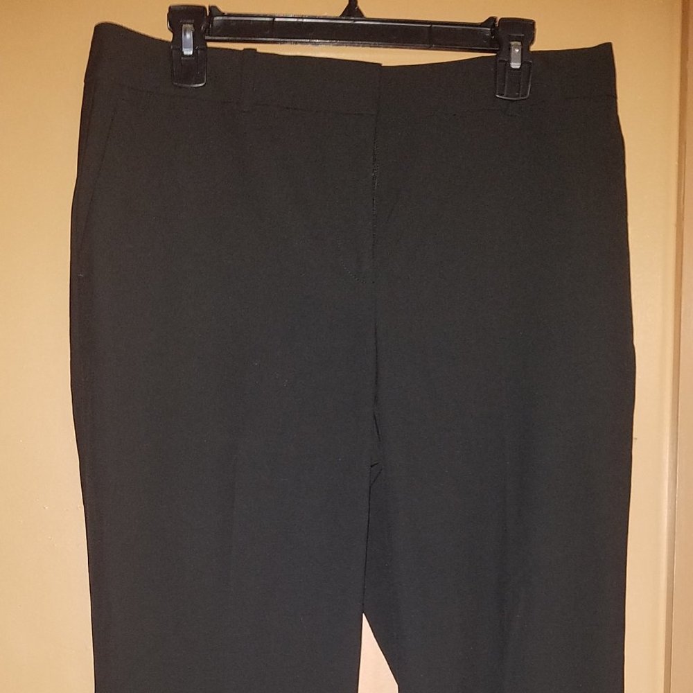 $98 ANN TAYLOR KATE BLACK 12 PETITE TROUSER LEG